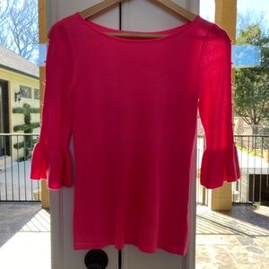 Lily Pulitzer Pink Sweater with pearl accent